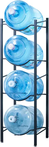 Vista 9 de Soporte para jarra de agua de 5 galones, estante de almacenamiento para botellas de agua, estante de soporte para contenedor de agua, organizador