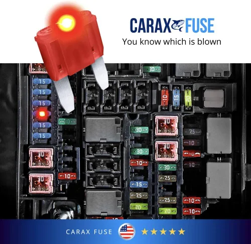 Vista 3 de CARAX Fusible Premium Mini Blade Smart Auto Glow Fusible Fácil Identificación (7.5A - 1pcs)