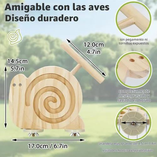 Vista 6 de Bird - Juguetes de forrajeo con perca, para principiantes, mayores