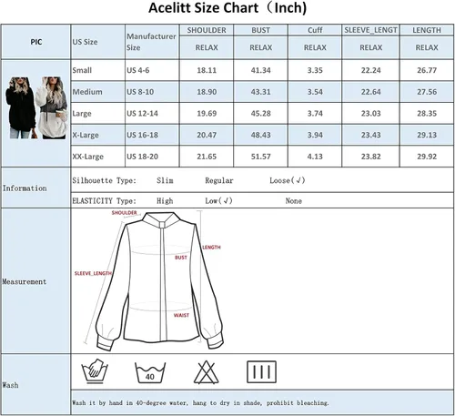 Vista 5 de Acelitt - Suéteres extragrandes para mujeres de vellón mullido y con bolsillos, tallas de S a XXL