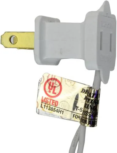 Vista 2 de Juego de 100 mini luces de Navidad transparentes parpadeantes, cable blanco