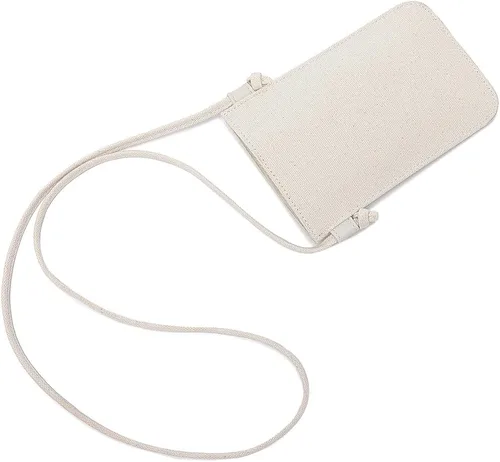 Vista 5 de Bolso cruzado pequeño para mujer, mini bolso cruzado de lona de algodón Beige