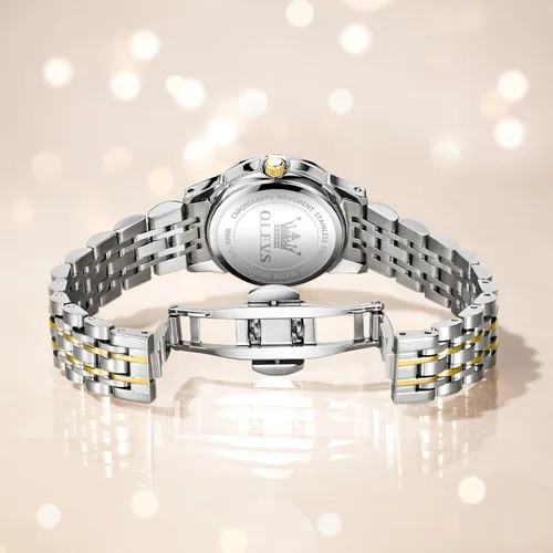Vista 9 de OLEVS Reloj de pulsera para mujer, pequeño reloj de pulsera de acero inoxidable para mujer, reloj analógico de cuarzo para mujer