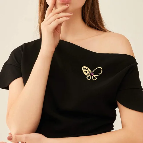 Vista 4 de Albertband Broche con nombre, regalos personalizados para ella, broche con nombre personalizado para madre y mujer, joyería de moda, regalos