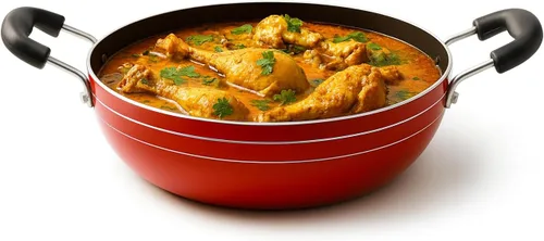Vista 9 de GD Deep Kadai - Sartén antiadherente Kadhai Indian Karahi con tapa de acero inoxidable, sartén antiadherente, multiusos, utensilios de cocina, ollas