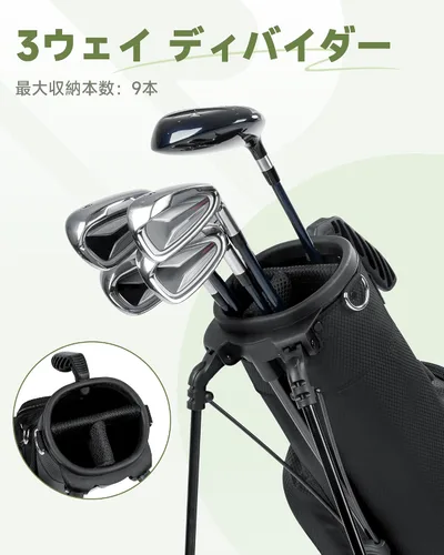 Vista 2 de Bolsas de viaje de golf RIOROO para aerolíneas con ruedas, funda de oxford 900D de lado blando, protección acolchada para palos, regalos de golf