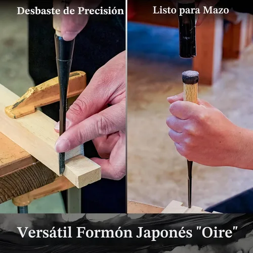 Vista 2 de SUIZAN Cincel de madera japonés 1/8" (3mm) - Oire Nomi Herramientas