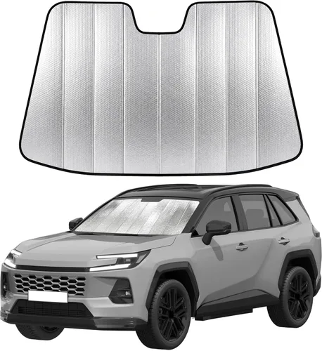 Vista 26 de EcoNour Parasol plegable de acordeón para parabrisas compatible con Tesla Model 3/Model Y 2017-2024 2025 2026, parasol delantero para ventana