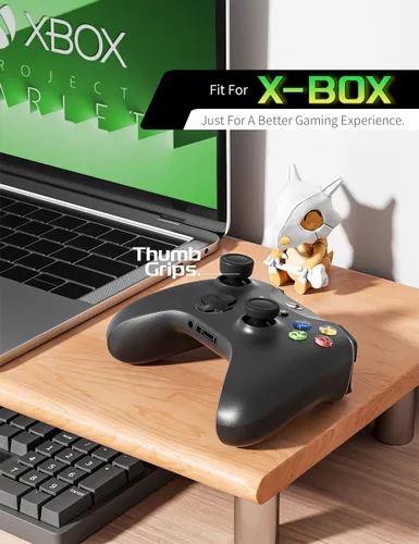 Vista 2 de ELETIUO Juego de 5 pares10 empuñaduras para el pulgar para Xbox Series XS, Xbox One, control Xbox One XS, tapa de silicona antideslizante con 5