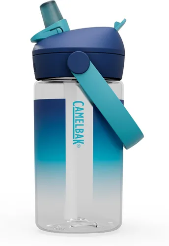 Vista 12 de CamelBak Thrive Kids - Válvula de mordida con popote para niños, botella de agua Tritan Renew Airplane Bandits, 14 onzas Easy Drinking Kids Can