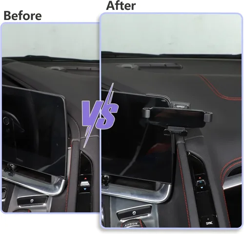 Vista 2 de Soporte de teléfono compatible con Chevrolet Corvette C8 2020-2025, C8 Accessories Soporte de teléfono de coche (estilo A)