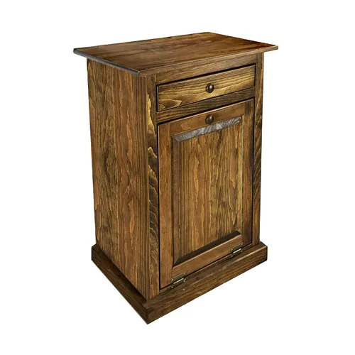 Vista 18 de Peaceful Classics Gabinete de basura – Armario escondido hecho a mano para botes de basura – Papelera decorativa para baño, papelera de oficina