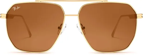 Vista 3 de Pro Acme Gafas de sol cuadradas de gran tamaño, gafas de sol clásicas vintage con marco de metal UV400