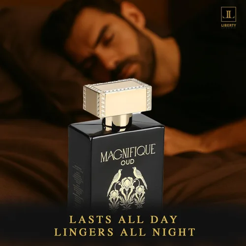 Vista 5 de Liberty Oud Eau de Parfum para hombre, 3.4 onzas, edición de aniversario Magnifique, perfume de lujo Oud, regalo premium para hombres, frescura