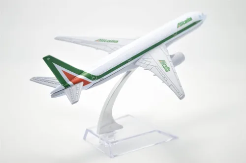 Vista 5 de TANG DYNASTY(TM 1:400 16cm B777-200 Alitalia Metal Airplane Model Plane Toy Plane