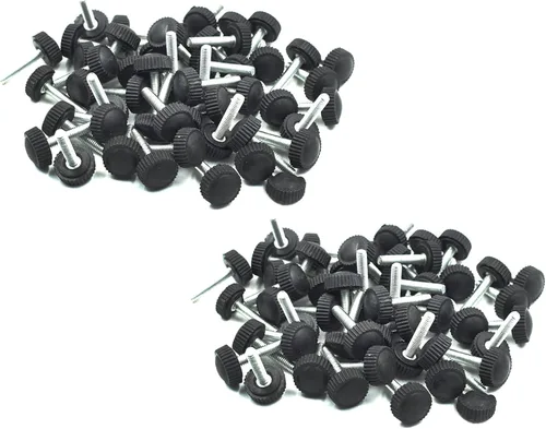 Vista 5 de Tornillo de pulgar moleteado roscado M4x8mm, 100 unidades para equipos mecánicos, instrumentos, aparatos, equipos de la industria farmacéutica