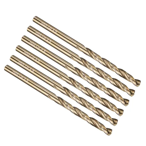 Vista 248 de PATIKIL Broca Jobber de 0.039 in, vástago recto M35 cobalto 5% acero de alta velocidad 135° acabado dorado para metal duro de acero inoxidable - 2