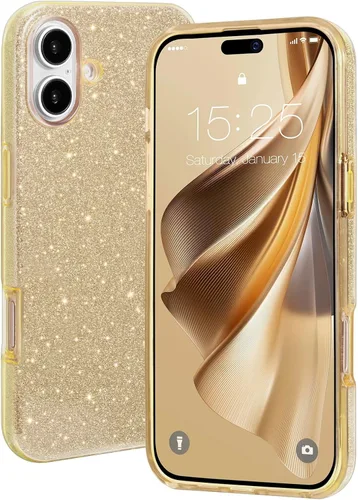 Vista 35 de MILPROX Funda compatible con iPhone 13 (2021), carcasa de gel de goma brillante con purpurina de 3 capas a prueba de golpes para iPhone 13 de 6.1