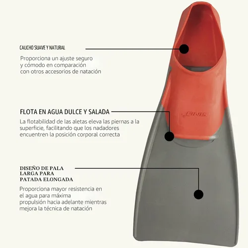 Vista 4 de FINIS Long Floating Swim Fins - Adult Training Fins - Improves Kick Technique & Body Position