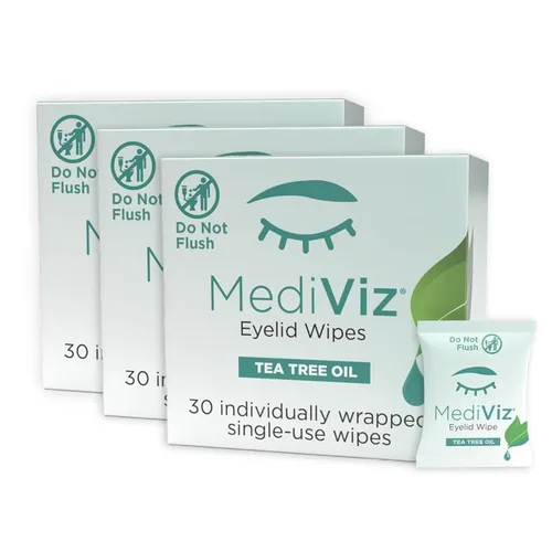 Vista 7 de Toallitas limpiadoras de párpados de árbol de té, 30 toallas de un solo uso, toallitas para pestañas y párpados para calmar la irritación de ojos