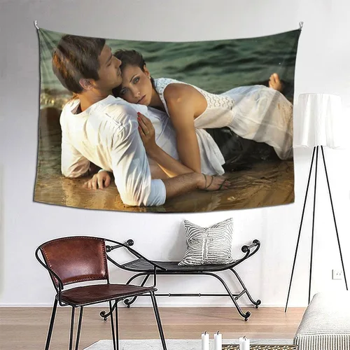 Vista 10 de Nsipan Tapiz personalizado para subir imágenes, texto fotográfico, decoración de pared, colección de collage de dormitorio, decoración