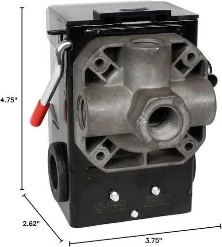 Vista 6 de Válvula de control resistente 140-175 PSI del interruptor de presión del compresor de aire de 4port 26 amperios