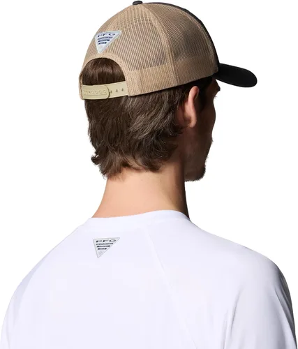 Vista 335 de Columbia Gorra de bola de malla Bandera antigua de malva/blanco/pescado