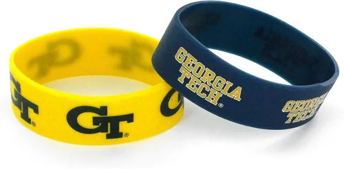 Vista 21 de aminco NCAA - Juego de pulseras de goma de silicona para niños, paquete de 2 2-Color del