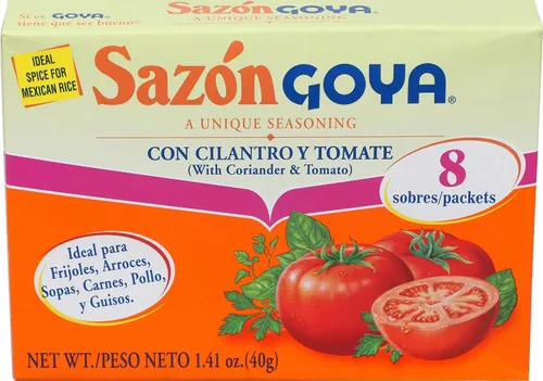 Vista 3 de Goya Foods Sazón condimento con cilantro y tomate, 1.41 onzas (paquete de 36)