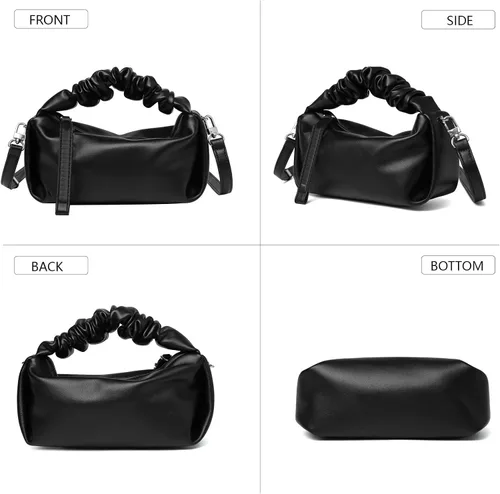 Vista 3 de KingTo Bolso pequeño de hombro para mujer, bolso de mano suave de diseñador en la nube, bolso cruzado ligero