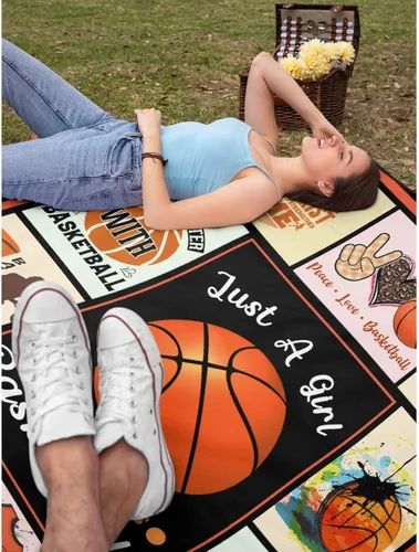 Vista 7 de Darani Una colorida manta de franela ligera súper suave y acogedora para juego de baloncesto, cálida y ligera, manta de cama de 30 x 40 pulgadas