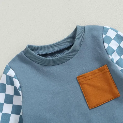 Vista 4 de Lesimsam Conjunto de sudadera de manga larga para bebé niño y niña, para otoño e invierno