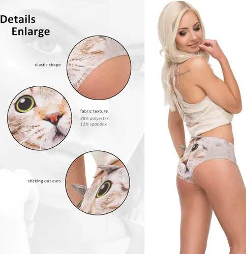 Vista 3 de Pantaletas divertidas para mujer, ideal como regalo para ella, regalo de San Valentín