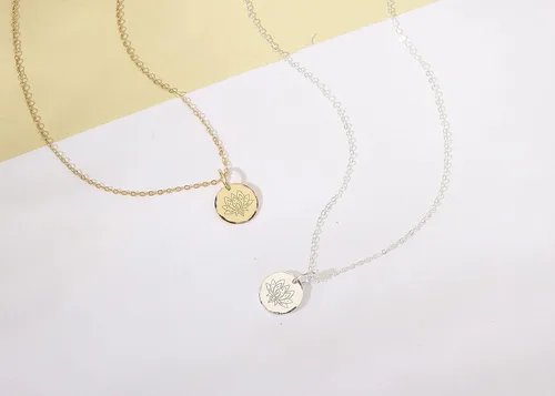 Vista 3 de HOPE LOVE SHINE New Beginnings Lotus Necklace for Women - Gifts for Her - Divorce Gifts, Addiction Recovery, AAA, Sobriety Gifts for Women, Break