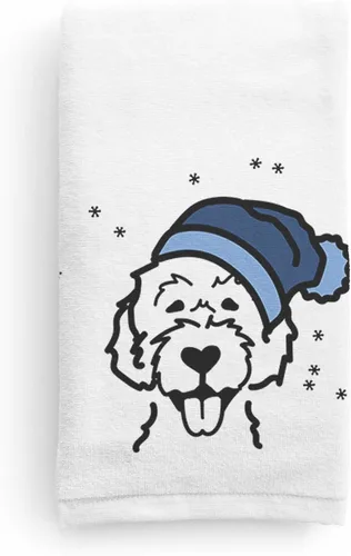 Vista 19 de Inkopious Gorro de invierno Airedale Terrier Toalla de mano decorativa - Decoración navideña para el hogar