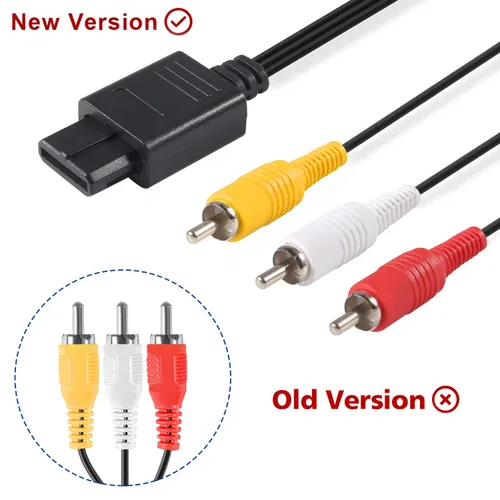 Vista 2 de Aokin Cable AV de audio para Nintendo 64 N64 Super Nintendo SNES Gamecube GC 59ft