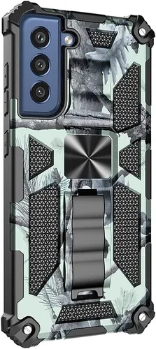 Vista 2 de Funda para Samsung Galaxy S21 (no compatible con S21 Plus), funda de camuflaje militar con protección de grado militar, probada en caídas y función
