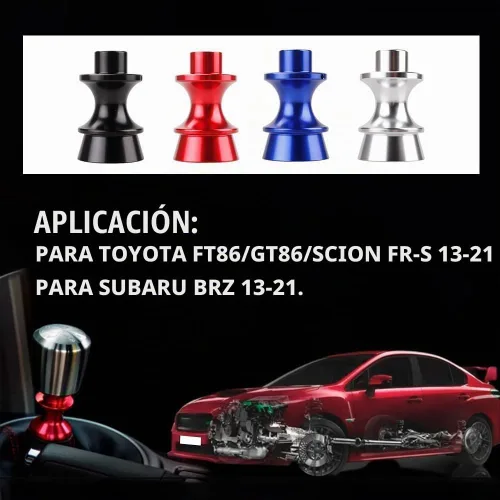Vista 5 de BARTOO Billet Pomo de palanca de cambios de aluminio con bloqueo inverso, perilla de palanca de cambios de aleación de aluminio, bloqueo inverso