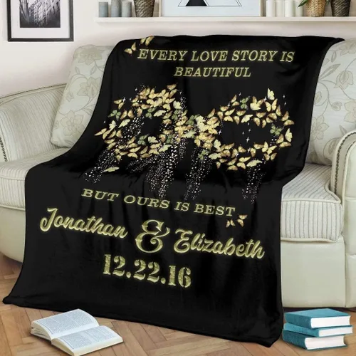 Vista 9 de Manta personalizada con texto en inglés «You & Me Infinite Love», manta para esposa, marido, novia, novio, manta para boda, aniversario, Navidad
