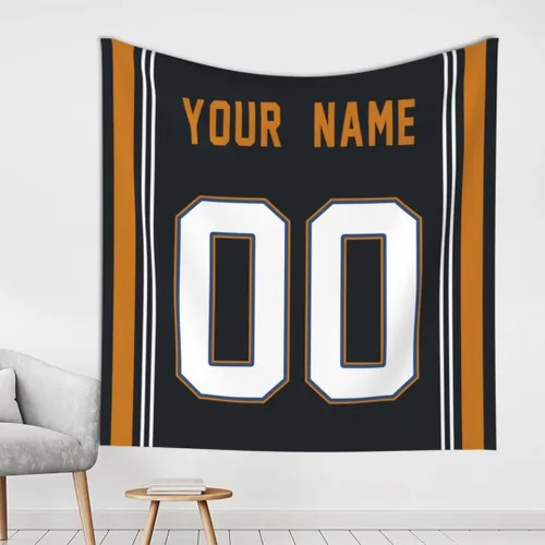 Vista 8 de Tapiz personalizado de fútbol americano personalizado con cualquier nombre, tapiz de 59 x 59 pulgadas, para colgar en la pared, gimnasio, deportes