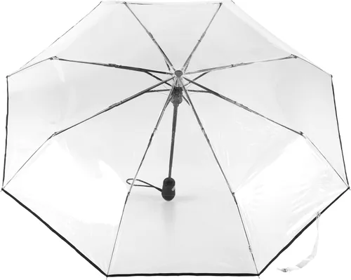 Vista 2 de totes Sombrilla plegable abierta automática con toldo transparente negro Clear Black talla única Paraguas plegable de apertura automática