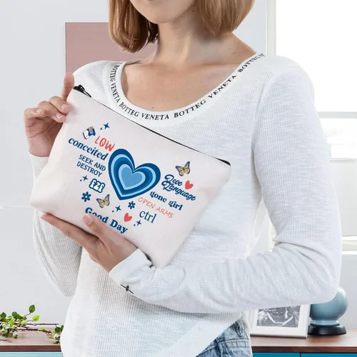 Vista 4 de BWWKTOP Singer Album Cosmético Bolsa de Maquillaje Cantante Concierto Fans Regalo Cantante Maquillaje Cremallera Bolsa Bolsa Cantante Mercancía