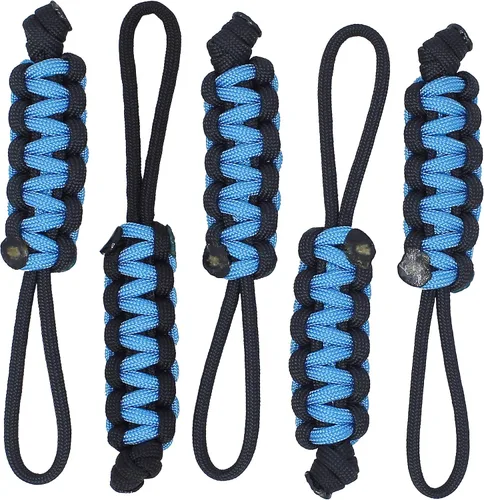 Vista 11 de BubbasGarageTv - Tiradores de cremallera de paracord grandes y resistentes (negro)