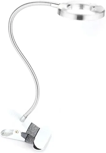 Vista 9 de Luz LED de lectura, lámpara de maquillaje, carga USB, ajustable, salón de belleza, luces LED de escritorio con clip para cejas, labios, extensión