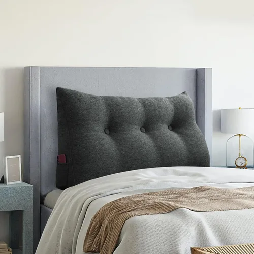 Vista 54 de Almohada de cuña acolchada de 8 libras para cabecero, posicionador corporal en forma de triángulo, almohada de lectura para la cama, almohada