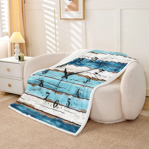 Vista 7 de Erosebridal Manta náutica de ancla, forro polar con brújula oceánica de 40 x 50 pulgadas para niños, niñas, adolescentes, adultos, decoración