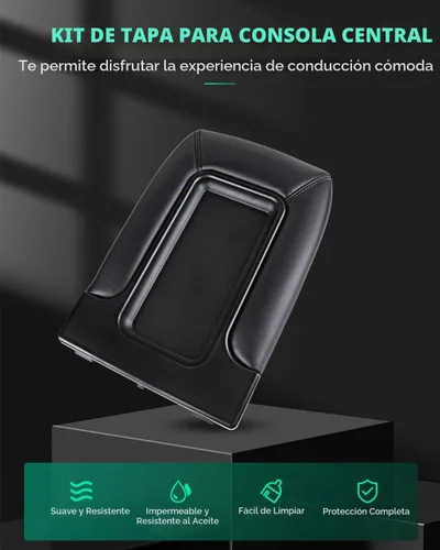 Vista 2 de SCITOO Kit de tapa de consola central automática negra de repuesto para GMC Sierra Silverado 2001-2007