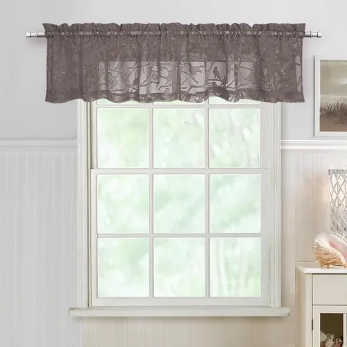 Vista 57 de OVZME Anji Clip Voile Sheer Tiers RD 2X30X36 Negro