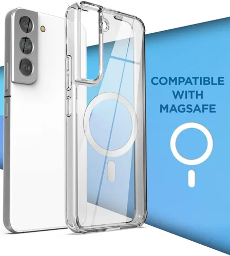 Vista 4 de ENCASED Funda transparente para Samsung Galaxy S22, funda magnética delgada compatible con Magsafe (S22)