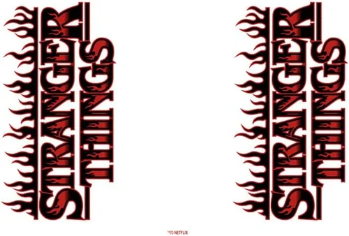 Vista 4 de Netflix Stranger Things Stranger Flame Logo - Botella de acero inoxidable, 17 onzas, multicolor